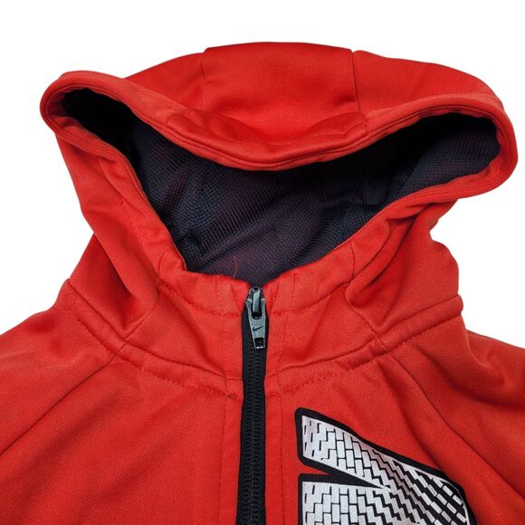 NIKE Kids Jacket Dri-Fit Long Sleeves Full-Zip Hooded Red Size 4/XS Pre-Own - Picture 3 of 11